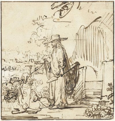 Christ Appearing to Mary Magdalene as a Gardener by Rembrandt van Rijn